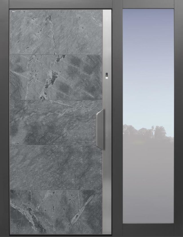 Vchodové dvere Himalájsky kameň s bočným panelom